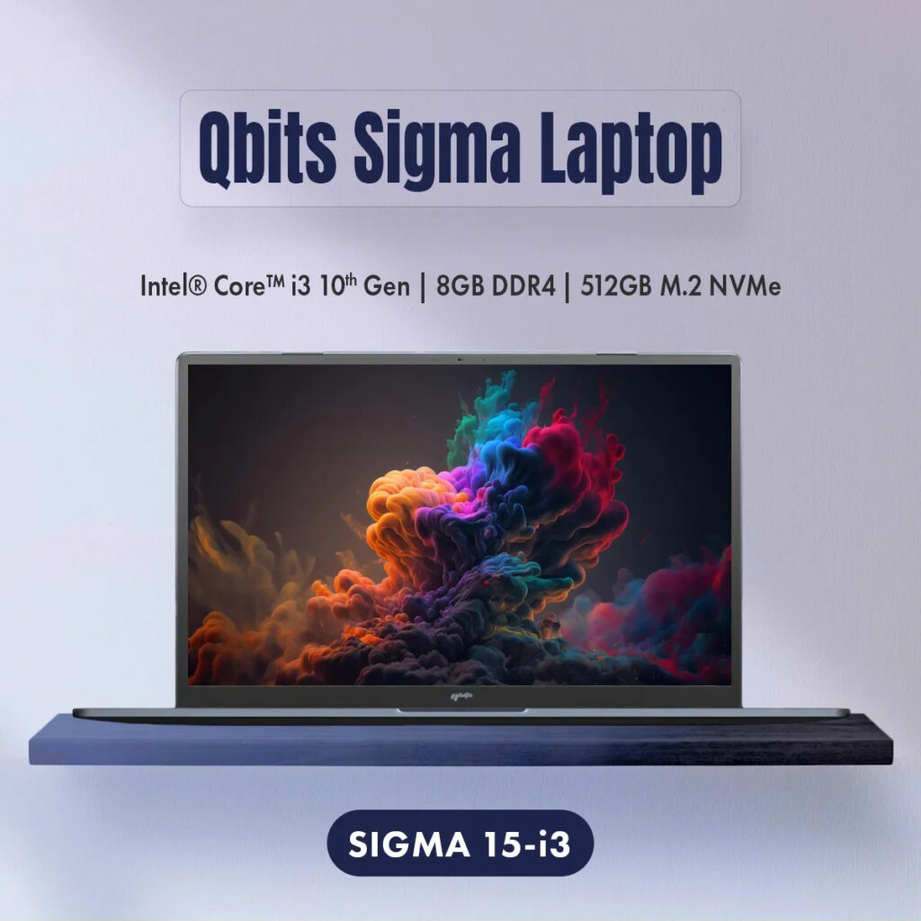 Qbits Sigma 15 Laptop 10th Gen Intel® Core™ i3 Processor 8GB DDR4 Price in Bangladesh