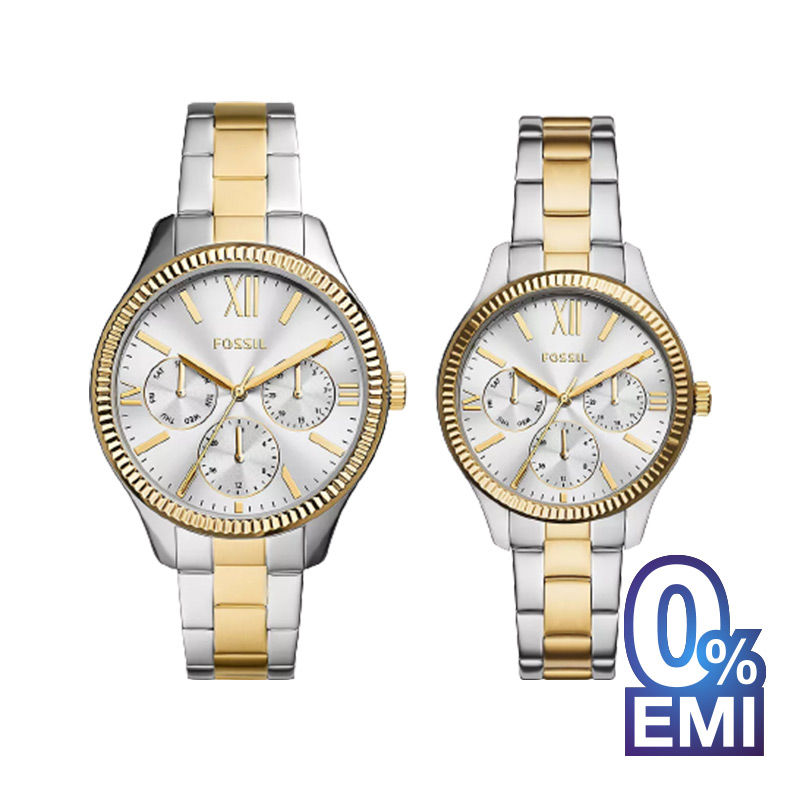 Fossil Multifunction His and Her Watch Gift Set